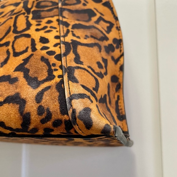 By Far Charlotte Leopard Print Suede Top Handle Mini Bag - Picture 4 of 13